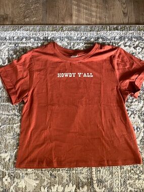 Darling Rust Orange Crewneck Tee
